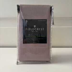 Fieldcrest Pillowcase Set Supima Classic Hemstitch Sateen Queen 700TC Orchid